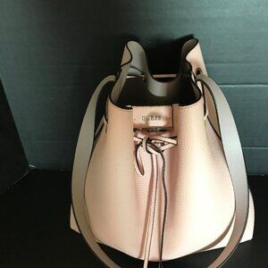 Guess Ladies Pink Leather Shoulder Bag